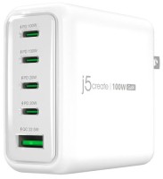 Фото - Зарядное устройство j5create JUP53100 100W GaN USB-C 5-Port Charger