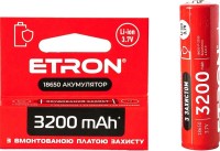 Фото - Аккумулятор / батарейка Etron 1x18650 3200 mAh Protected