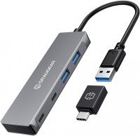 Фото - Картридер / USB-хаб Graugear G-HUB2A2C-AC