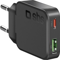Фото - Зарядное устройство SBS Slim 30W USB-C PD USB-A Wall Charger