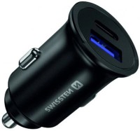 Фото - Зарядное устройство Swissten Car Charger USB-C + USB-A 36W