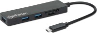 Фото - Картридер / USB-хаб MANHATTAN 3-Port USB 3.0 Type-C Hub with Card Reader