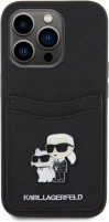 Фото - Чехол Karl Lagerfeld Saffiano Cardslot Karl&Choupette Metal Pin for iPhone 15 Pro