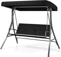 Фото - Садовая качель Costway Canopy Swing with Rattan Seat Back and Adjustable Shade