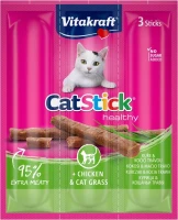 Фото - Корм для кошек Vitakraft Cat Stick Healthy Chicken/Grass  18 g