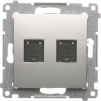 Фото - Розетка Simon 54 Series D62.01/43 серебристый