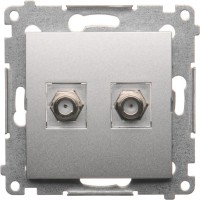Фото - Розетка Simon 54 Series DASF2.01/43 серебристый