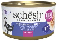 Фото - Корм для кошек Schesir Complements Chicken/Beef in Broth 70 g