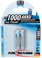 Фото - Аккумулятор / батарейка Ansmann  2xAAA 1000 mAh