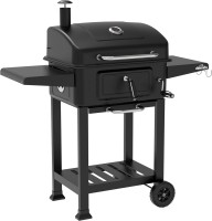 Фото - Мангал / гриль Dellonda Charcoal BBQ Grill & Smoker with Trolley, Thermometer, Warming Rack, 2 Side Shelves & Wheels