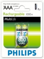 Фото - Аккумулятор / батарейка Philips MultiLife 2xAAA 800 mAh 