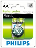 Фото - Аккумулятор / батарейка Philips MultiLife 2xAA 2700 mAh 