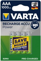 Фото - Аккумулятор / батарейка Varta Power 4xAAA 1000 mAh 