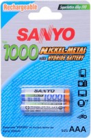 Фото - Аккумулятор / батарейка Sanyo 2xAAA 1000 mAh 