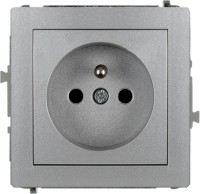 Фото - Розетка Karlik Deco 7DGP-1zp серебристый