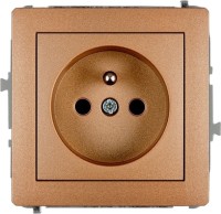 Фото - Розетка Karlik Deco 8DGP-1zp медный