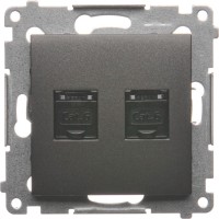 Фото - Розетка Simon 54 Series D62.01/48 графит