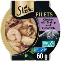 Фото - Корм для кошек Sheba Filets Chicken/Fish in Gravy 60 g