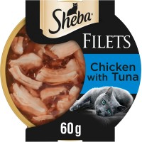 Фото - Корм для кошек Sheba Filets Chicken/Tuna in Gravy 60 g