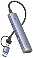 Фото - Картридер / USB-хаб BASEUS UltraJoy 4-Port Hub