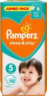 Фото - Подгузники Pampers Sleep and Play 5 / 58 pcs 