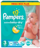 Фото - Подгузники Pampers Active Baby-Dry 3 / 186 pcs 