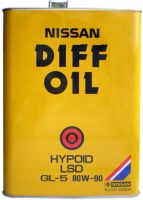 Фото - Трансмиссионное масло Nissan DIFF OIL Hypoid LSD 80W-90 4L 4 л