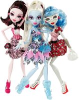 Фото - Кукла Monster High Draculaura and Abbey and Ghoulia X4482 