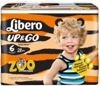 Фото - Подгузники Libero Up and Go Zoo Collection 6 / 28 pcs 