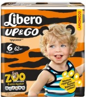 Фото - Подгузники Libero Up and Go Zoo Collection 6 / 62 pcs 