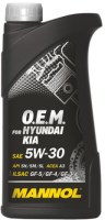Фото - Моторное масло Mannol O.E.M. for Hyundai Kia 5W-30 1 л