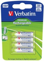 Фото - Аккумулятор / батарейка Verbatim Premium 4xAAA 1000 mAh 