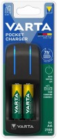 Фото - Зарядка аккумуляторных батареек Varta Pocket Charger + 4xAA 2100 mAh 