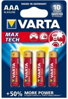 Фото - Аккумулятор / батарейка Varta Max Tech  4xAAA