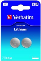 Фото - Аккумулятор / батарейка Verbatim Premium  2xCR2016