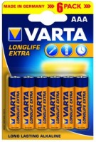 Фото - Аккумулятор / батарейка Varta Longlife Extra  6xAAA