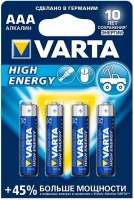 Фото - Аккумулятор / батарейка Varta High Energy  4xAAA