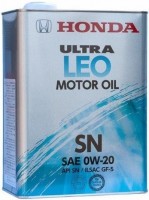 Моторное масло Honda Ultra LEO 0W-20 SN 4 л