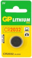 Аккумулятор / батарейка GP  1xCR2032