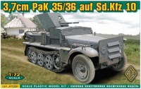 Фото - Сборная модель Ace 37mm PaK 35/36 auf Sd.Kfz 10 (1:72) 