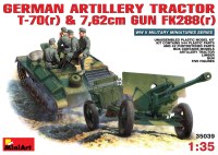 Фото - Сборная модель MiniArt Artillery Tractor T-70(r) and 7.62cm Gun FK288(r) (1:35) 