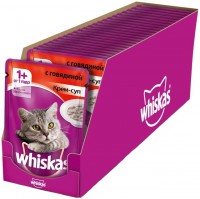 Фото - Корм для кошек Whiskas Adult Packaging Cream Soup Beef 24 pcs 