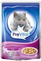 Фото - Корм для кошек PreVital Packaging Pouch Jelly Rabbit/Turkey 0.1 kg 