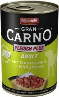 Фото - Корм для собак Animonda GranCarno Fleisch Plus Adult Rabbit/Herbs 0.8 kg 