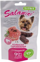 Фото - Корм для собак TiTBiT Salamini Dried Sausage with Beef 0.04 kg 