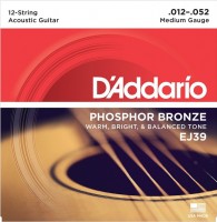 Фото - Струны DAddario Phosphor Bronze 12-String 12-52 