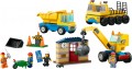 Lego Construction Trucks and Wrecking Ball Crane 60391
