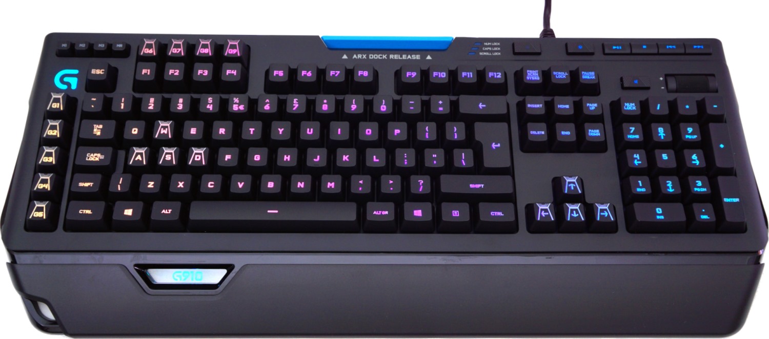 ▷ Сравнение Logitech G512 GX Blue Switch vs Logitech Orion Spectrum G910 :  Клавиатура · Дополнительно