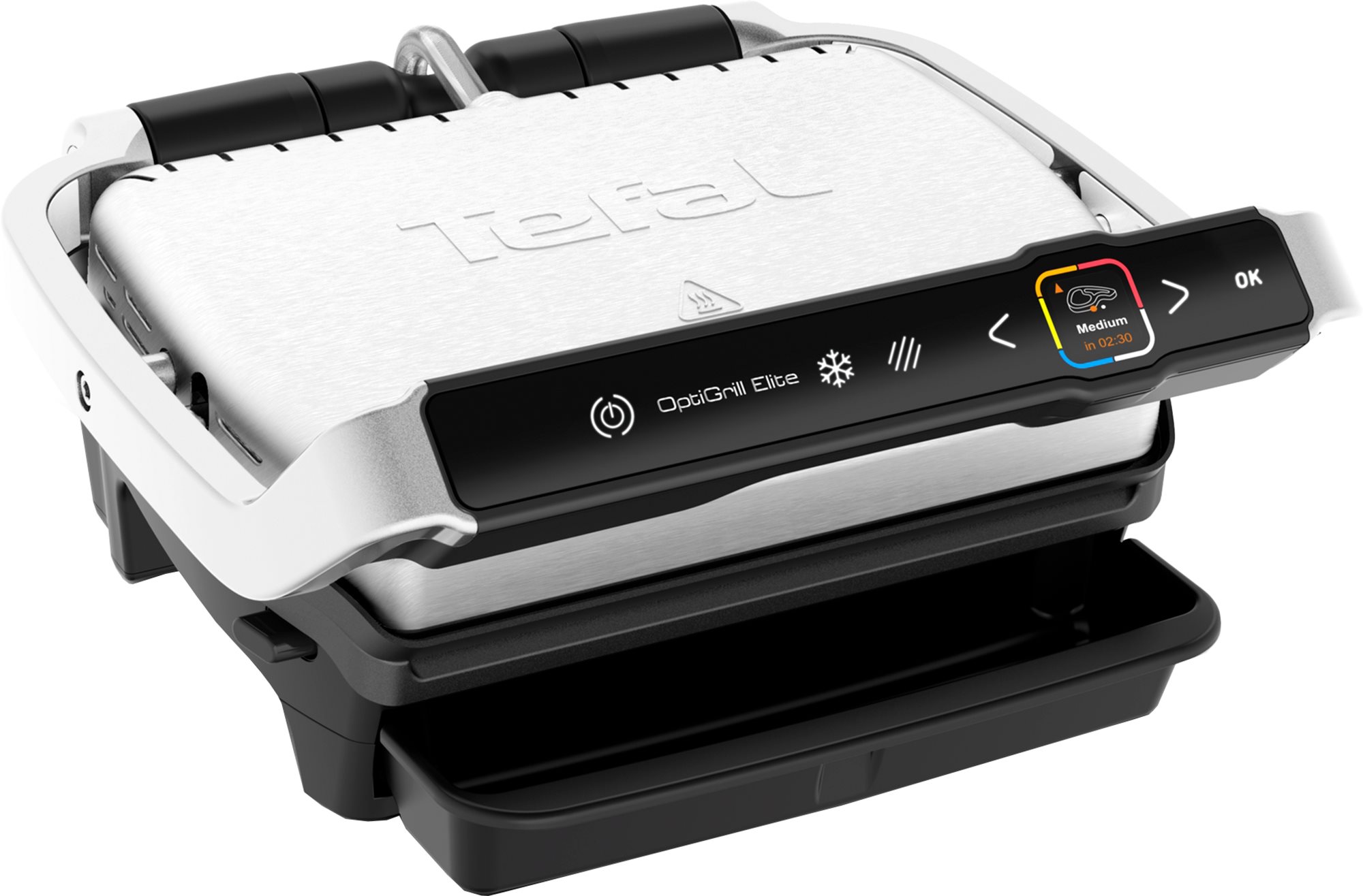 ▷ Сравнение Tefal OptiGrill Elite GC750D нержавейка vs Tefal Optigrill+ XL  GC722D нержавейка: Характеристики