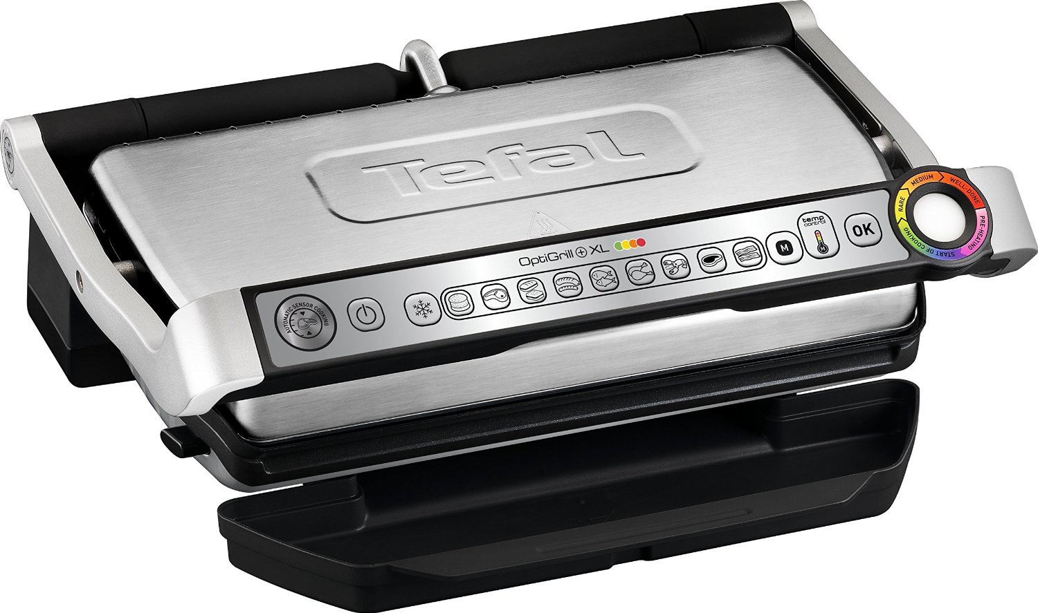 ▷ Сравнение Redmond SteakMaster RGM-M806P черный vs Tefal Optigrill+ XL  GC722D нержавейка: Характеристики